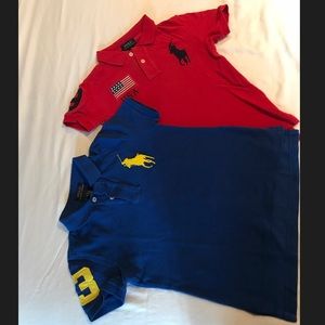 2 Polo Ralph Lauren big pony shirts for kids.